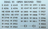 Diag. 93 Open Second TSO (2 Pack)